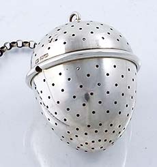 German 800 silver tea ball antique
